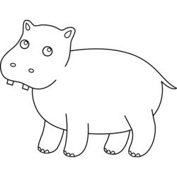 Página para colorir: hipopótamo (animais) #8639 - Páginas para Colorir Imprimíveis Gratuitamente