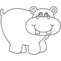 Página para colorir: hipopótamo (animais) #8645 - Páginas para Colorir Imprimíveis Gratuitamente