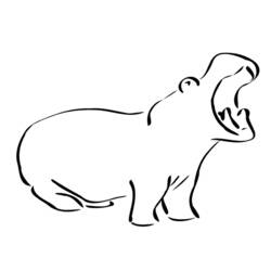 Página para colorir: hipopótamo (animais) #8650 - Páginas para Colorir Imprimíveis Gratuitamente