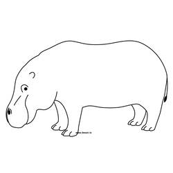 Página para colorir: hipopótamo (animais) #8658 - Páginas para Colorir Imprimíveis Gratuitamente