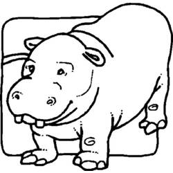 Página para colorir: hipopótamo (animais) #8682 - Páginas para Colorir Imprimíveis Gratuitamente