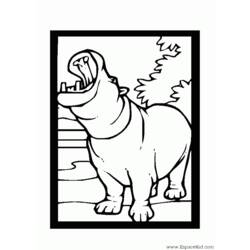 Página para colorir: hipopótamo (animais) #8704 - Páginas para Colorir Imprimíveis Gratuitamente