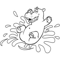 Página para colorir: hipopótamo (animais) #8734 - Páginas para Colorir Imprimíveis Gratuitamente