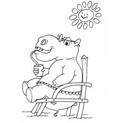 Página para colorir: hipopótamo (animais) #8758 - Páginas para Colorir Imprimíveis Gratuitamente