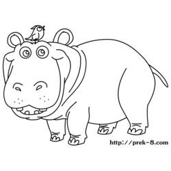 Página para colorir: hipopótamo (animais) #8760 - Páginas para Colorir Imprimíveis Gratuitamente