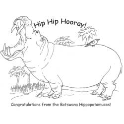 Página para colorir: hipopótamo (animais) #8762 - Páginas para Colorir Imprimíveis Gratuitamente