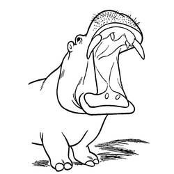 Página para colorir: hipopótamo (animais) #8772 - Páginas para Colorir Imprimíveis Gratuitamente