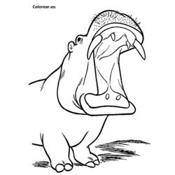 Página para colorir: hipopótamo (animais) #8783 - Páginas para Colorir Imprimíveis Gratuitamente