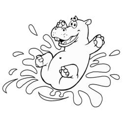 Página para colorir: hipopótamo (animais) #8792 - Páginas para Colorir Imprimíveis Gratuitamente