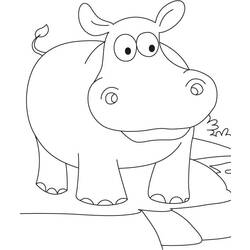 Página para colorir: hipopótamo (animais) #8805 - Páginas para Colorir Imprimíveis Gratuitamente