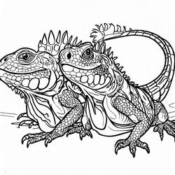 Página para colorir: Iguana (Animais) #188778 - Páginas para Colorir Imprimíveis Gratuitamente