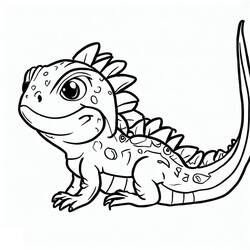 Página para colorir: Iguana (Animais) #188779 - Páginas para Colorir Imprimíveis Gratuitamente