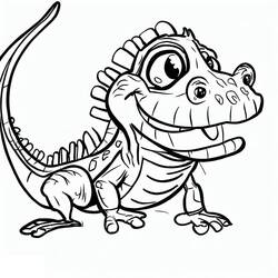 Página para colorir: Iguana (Animais) #188784 - Páginas para Colorir Imprimíveis Gratuitamente
