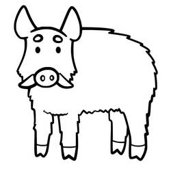 Página para colorir: Javali (Animais) #205371 - Páginas para Colorir Imprimíveis Gratuitamente