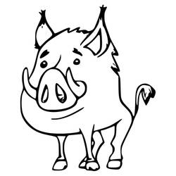 Página para colorir: Javali (Animais) #205372 - Páginas para Colorir Imprimíveis Gratuitamente