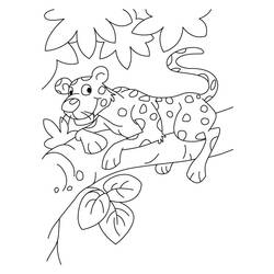 Página para colorir: Leopardo (animais) #9744 - Páginas para Colorir Imprimíveis Gratuitamente
