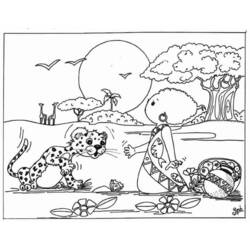 Página para colorir: Leopardo (animais) #9784 - Páginas para Colorir Imprimíveis Gratuitamente
