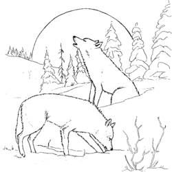 Página para colorir: Lobo (animais) #10439 - Páginas para Colorir Imprimíveis Gratuitamente
