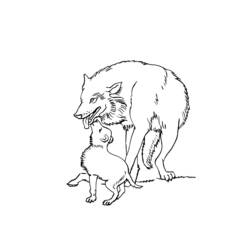 Página para colorir: Lobo (animais) #10445 - Páginas para Colorir Imprimíveis Gratuitamente
