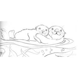 Página para colorir: Lontra (animais) #10696 - Páginas para Colorir Imprimíveis Gratuitamente