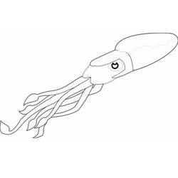 Página para colorir: Lula (Animais) #208881 - Páginas para Colorir Imprimíveis Gratuitamente