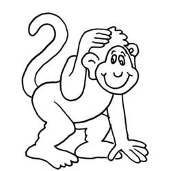 Página para colorir: Macaco (animais) #14139 - Páginas para Colorir Imprimíveis Gratuitamente