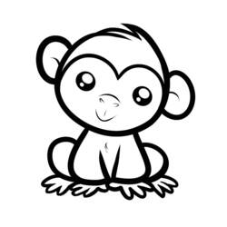Página para colorir: Macaco (animais) #14140 - Páginas para Colorir Imprimíveis Gratuitamente