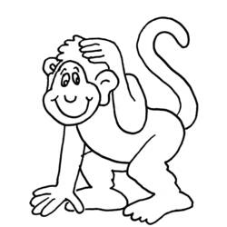 Página para colorir: Macaco (animais) #14166 - Páginas para Colorir Imprimíveis Gratuitamente