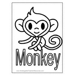Página para colorir: Macaco (animais) #14174 - Páginas para Colorir Imprimíveis Gratuitamente