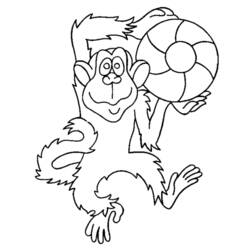 Página para colorir: Macaco (animais) #14208 - Páginas para Colorir Imprimíveis Gratuitamente