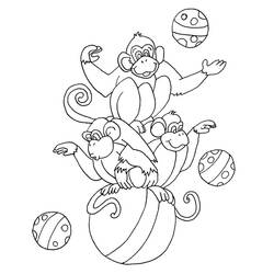 Página para colorir: Macaco (animais) #14281 - Páginas para Colorir Imprimíveis Gratuitamente