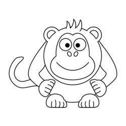 Página para colorir: Macaco (animais) #14299 - Páginas para Colorir Imprimíveis Gratuitamente