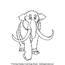 Página para colorir: Mamute (animais) #19178 - Páginas para Colorir Imprimíveis Gratuitamente