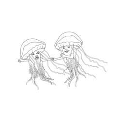 Página para colorir: Medusa (animais) #20467 - Páginas para Colorir Imprimíveis Gratuitamente