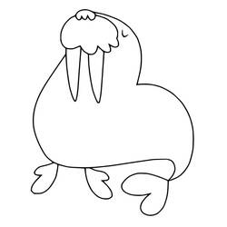Desenho Morsa (Animais) #208697 para imprimir e colorir