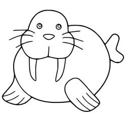 Desenho Morsa (Animais) #208709 para imprimir e colorir