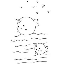 Desenho Narval (Animais) #186663 para imprimir e colorir