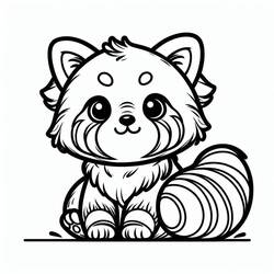 Desenho Panda Vermelho (Animais) #212037 para imprimir e colorir