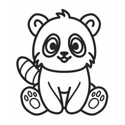 Desenho Panda Vermelho (Animais) #212039 para imprimir e colorir