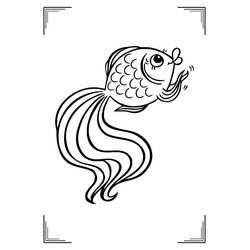 Desenho Peixe Dourado (Animais) #208322 para imprimir e colorir