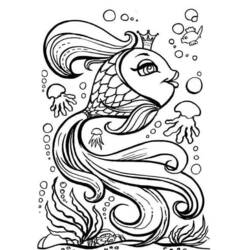 Desenho Peixe Dourado (Animais) #208323 para imprimir e colorir