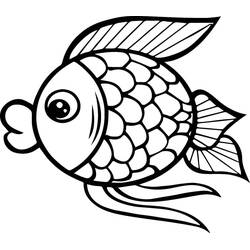 Desenho Peixe Dourado (Animais) #208337 para imprimir e colorir