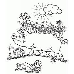 Desenho Porco (Animais) #191159 para imprimir e colorir