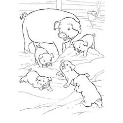 Desenho Porco (Animais) #191175 para imprimir e colorir