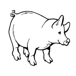 Página para colorir: Porco (animais) #3585 - Páginas para Colorir Imprimíveis Gratuitamente