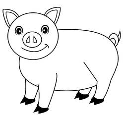 Página para colorir: Porco (animais) #3587 - Páginas para Colorir Imprimíveis Gratuitamente