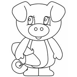 Página para colorir: Porco (animais) #3628 - Páginas para Colorir Imprimíveis Gratuitamente
