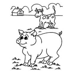 Página para colorir: Porco (animais) #3629 - Páginas para Colorir Imprimíveis Gratuitamente