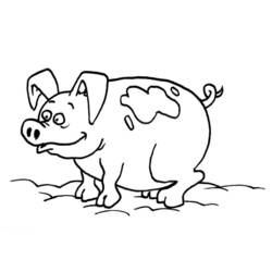 Página para colorir: Porco (animais) #3682 - Páginas para Colorir Imprimíveis Gratuitamente
