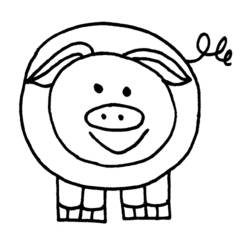 Página para colorir: Porco (animais) #3690 - Páginas para Colorir Imprimíveis Gratuitamente